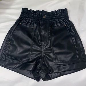 ZARA Leather Shorts